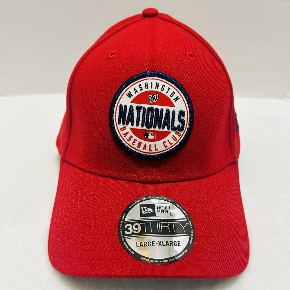New Era Washington Nationals Game Day 39THIRTY Stretch Flex‎ Hat Cap Red L/XL
